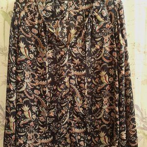 Rose & Olive Floral Print Blouse